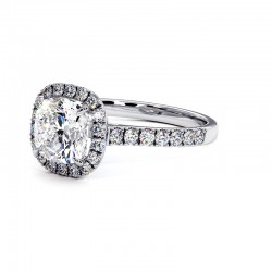 Anillo de Diamante Talla Coj&iacute;n Mi Vida Platino 950/1000 - Casa Celinni