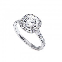 Anillo de Diamante Talla Coj&iacute;n Mi Vida Platino 950/1000 - Casa Celinni