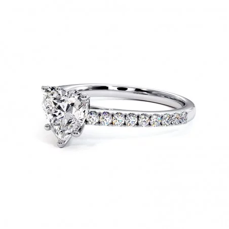 Diamantring Herzschliff Elle Platin 950 Tausendstel