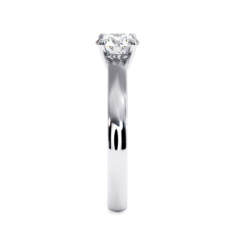 Bague En Platine 950 Avec Diamant 0,02 Carat - Taille 23 - Occasion