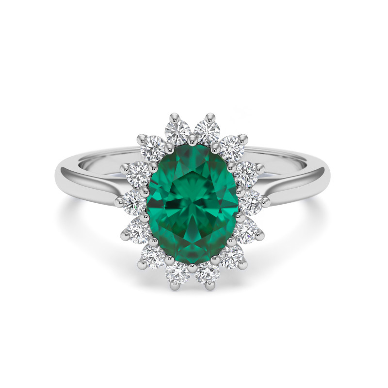 Marguerite© Ring Oval Green Quartz