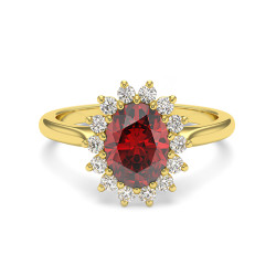 Bague Marguerite Grenat...