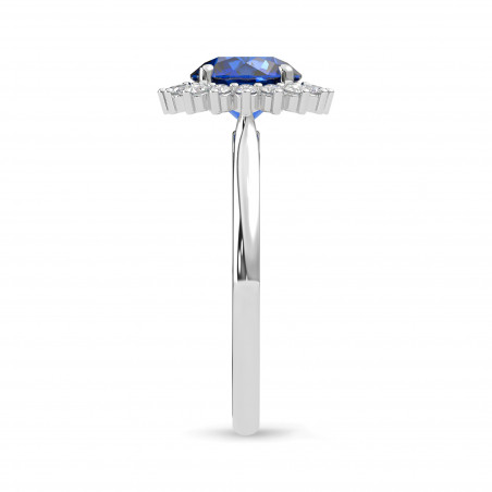 Marguerite© Ring Round Blue Sapphire