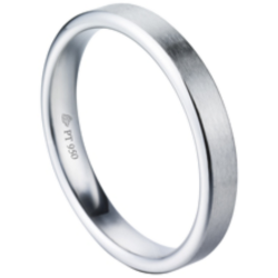 Bonheur Ehering matt 18K Wei&szlig;gold & Platin | Celinni