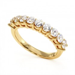 ديمي اليانصيب Promesse الماس الدائري الكلاسيكي في الذهب أو البلاتين