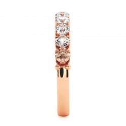 ديمي اليانصيب Promesse الماس الدائري الكلاسيكي في الذهب أو البلاتين