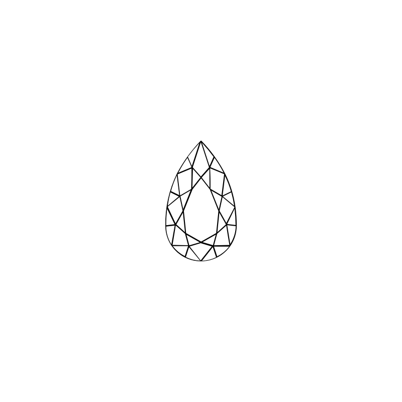 0,55-karaat peervormige diamant