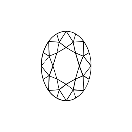 0.81 قيراط الماس بشكل بيضاوي