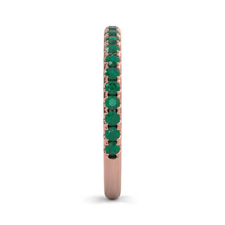 Halve Alliantie Diamanten Elle Roze Goud Tsavorites