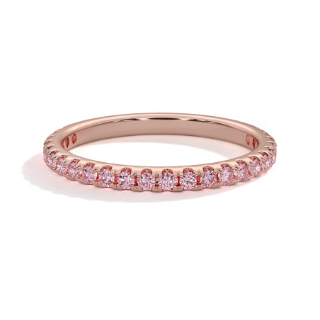 Demi Alliance Diamants Elle Or Rose Tourmalines