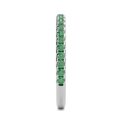 Demi Alliance Diamants Elle in Wei&szlig;gold Tsavorites - Hochzeitskollektion