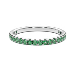 Demi Alliance Diamants Elle in Wei&szlig;gold Tsavorites - Hochzeitskollektion