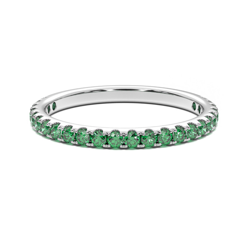 Demi Alliance Diamants Elle in Wei&szlig;gold Tsavorites - Hochzeitskollektion