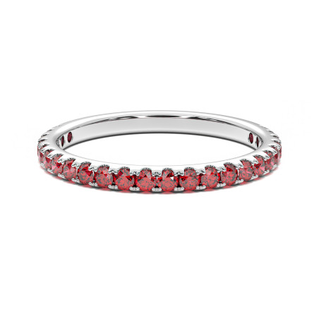 Half Diamond Alliance Elle White Gold Garnets