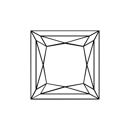 0.35-Carat Princess Shape Diamond