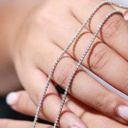 Bracelet rivière diamants 1 carat en platine 950 – Celinni