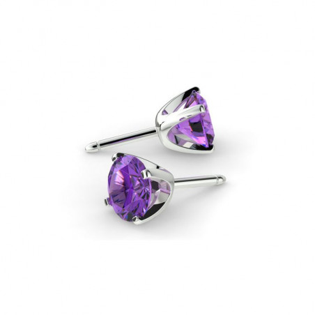 Boucles D'oreilles Promesse Amethyste