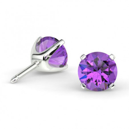 Boucles D'oreilles Promesse Amethyste