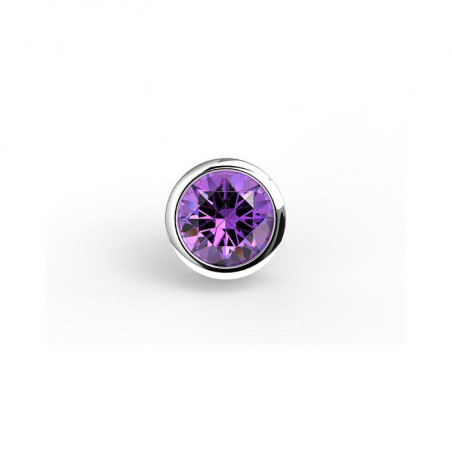Boucles D'oreilles Améthystes Or Serti Clos