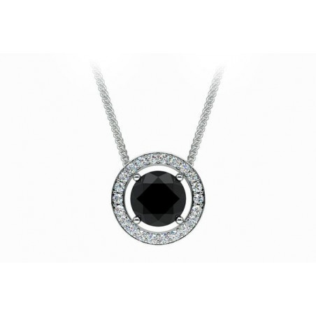 pendentif mon amour diamant noir