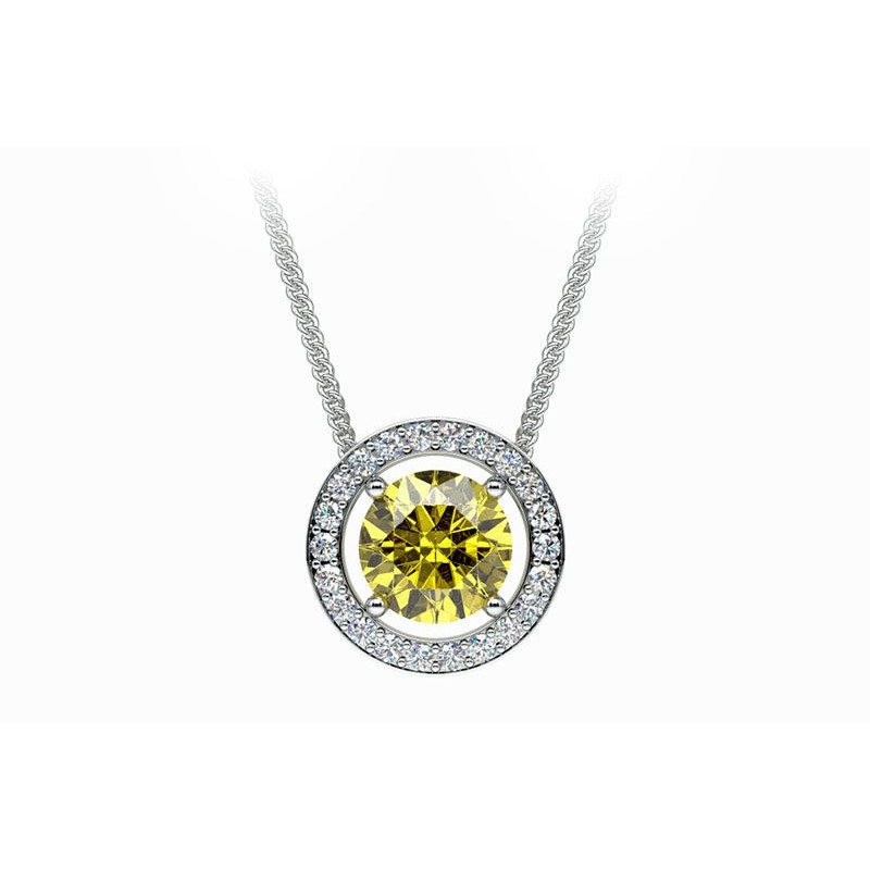 Pendentif Mon Amour Saphir Jaune