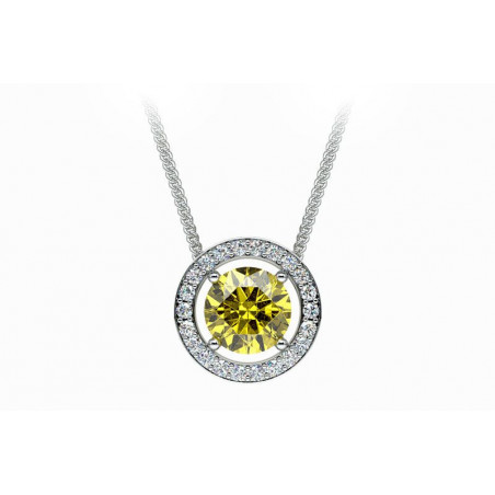 Colgante Mi Amor Zafiro Amarillo