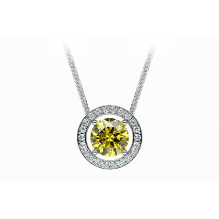 Pendentif Mon Amour Saphir Jaune