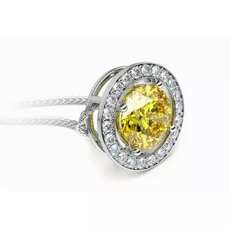 Colgante Mi Amor Zafiro Amarillo
