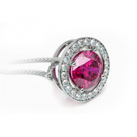 Anh&auml;nger Mon amour Rosa Saphir