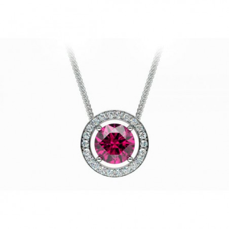 Colgante Mi Amor Zafiro Rosa