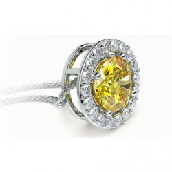 Gelber Saphir Anh&auml;nger Ma vie - Celinni Schmuck Kollektion