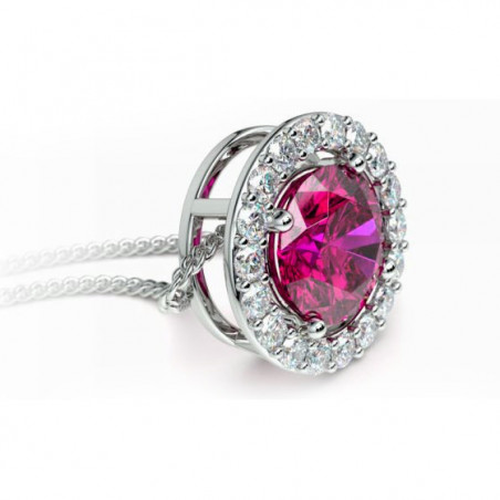Anhänger Ma vie Rosa Saphir
