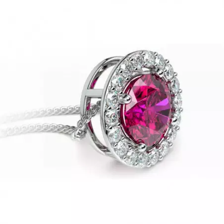 Colgante Mi Vida Zafiro Rosa