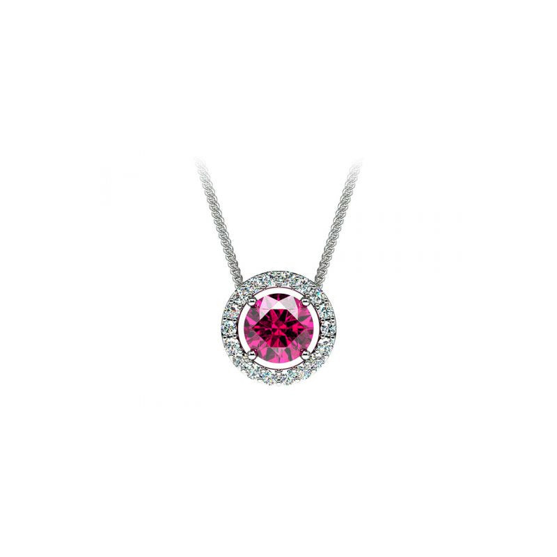 Colgante Mi Vida Zafiro Rosa