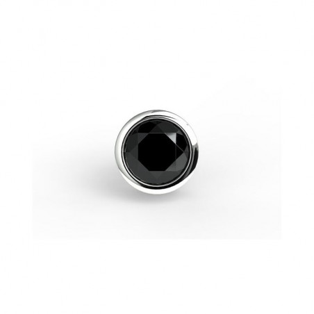 Boucles D'oreilles Diamants Noirs Serti Clos