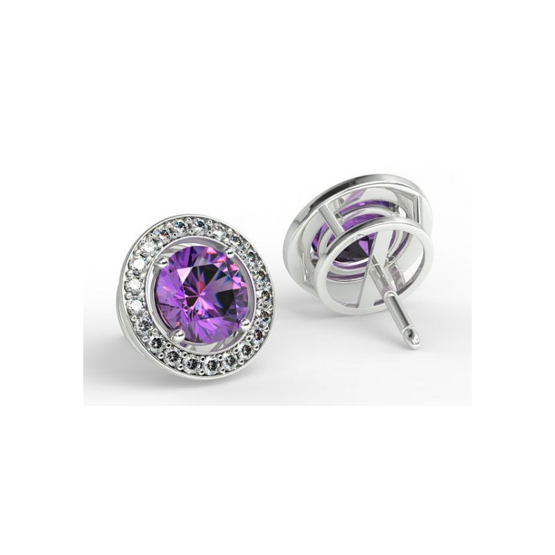 Boucles D'oreilles Mon Amour Amethyste