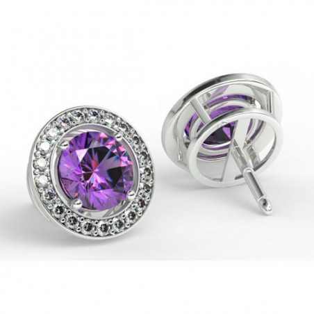 Boucles D'oreilles Mon Amour Amethyste