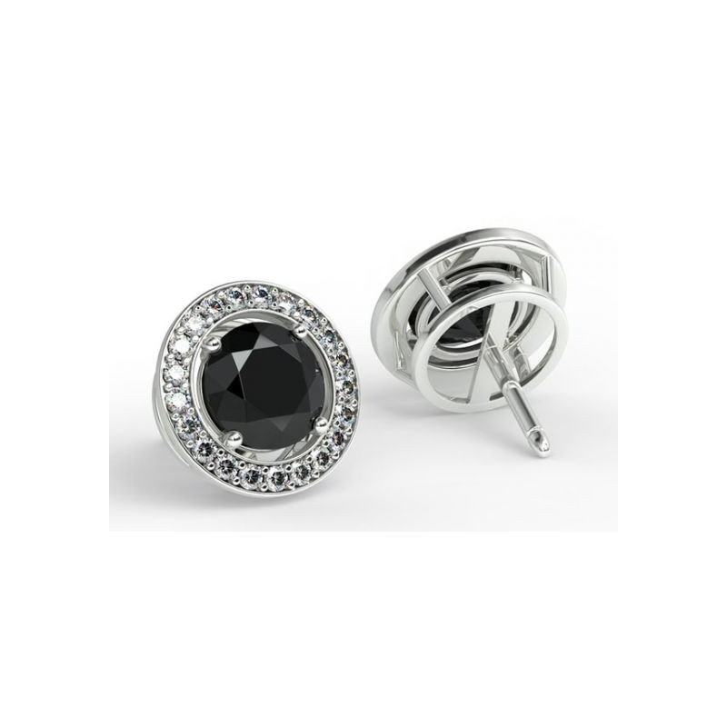 Boucles D'oreilles Mon Amour Diamants Noirs