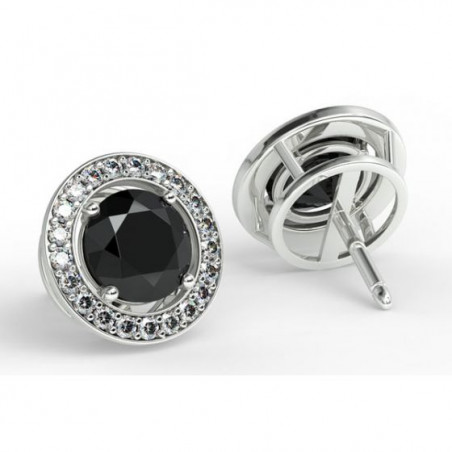 Boucles D'oreilles Mon Amour Diamants Noirs