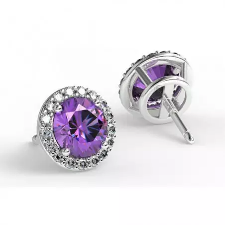 Boucles D'oreilles Ma Vie Amethyste