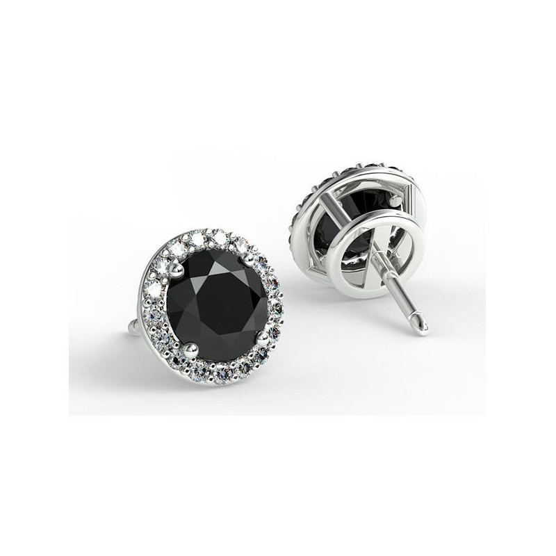 Boucles D'oreilles Ma Vie Diamants Noirs