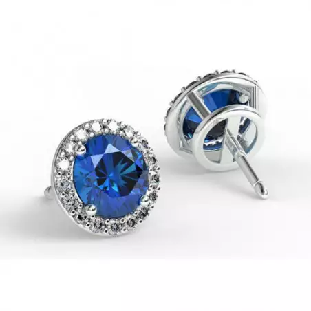 Boucles D'oreilles Ma Vie Saphirs Bleus