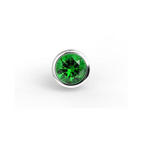 Emerald Earrings Bezel Set