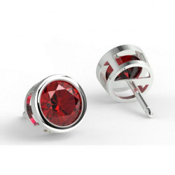 Boucles D'oreilles Rubis...