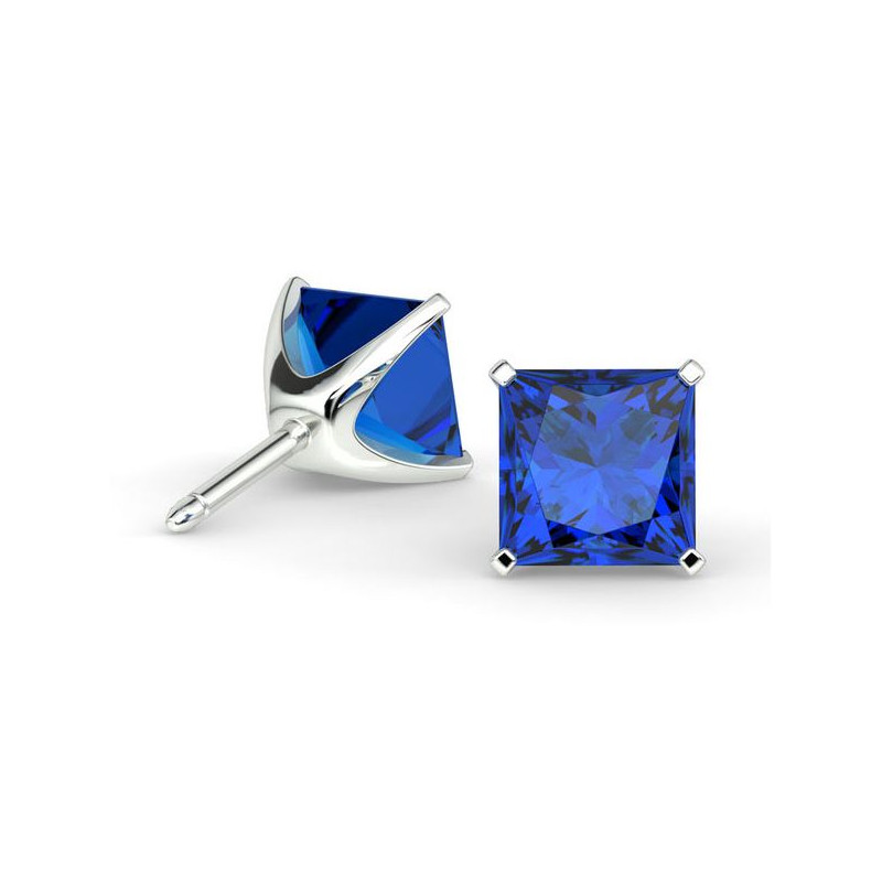 Boucles D'oreilles Promesse Princesse Saphirs Bleus