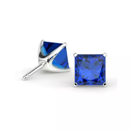 Boucles D'oreilles Promesse Princesse Saphirs Bleus