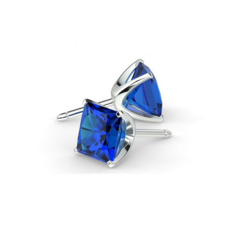 Boucles D'oreilles Promesse Princesse Saphirs Bleus