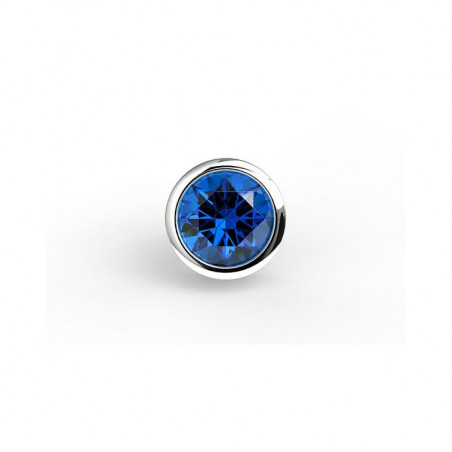 Pendientes de Zafiros Azules Engastados Cerrados