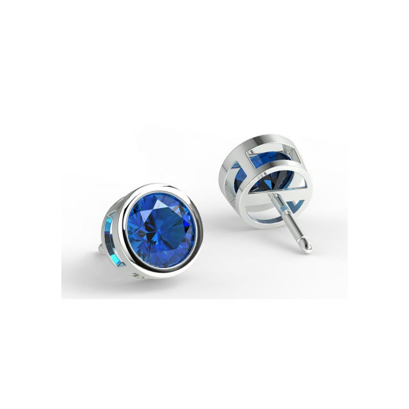 Blue Sapphire Stud Earrings