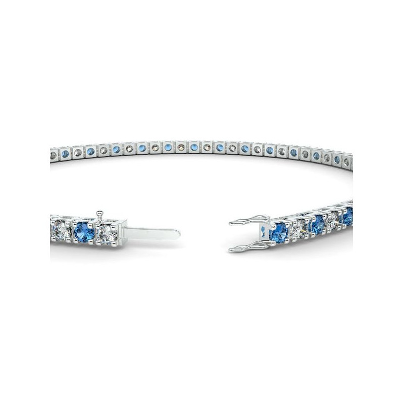 Alliance Diamants bleus 4 Grains Or Blanc 0.50 Carat Alliance Diamants bleus 4 Grains Or Blanc 0.50 Carat